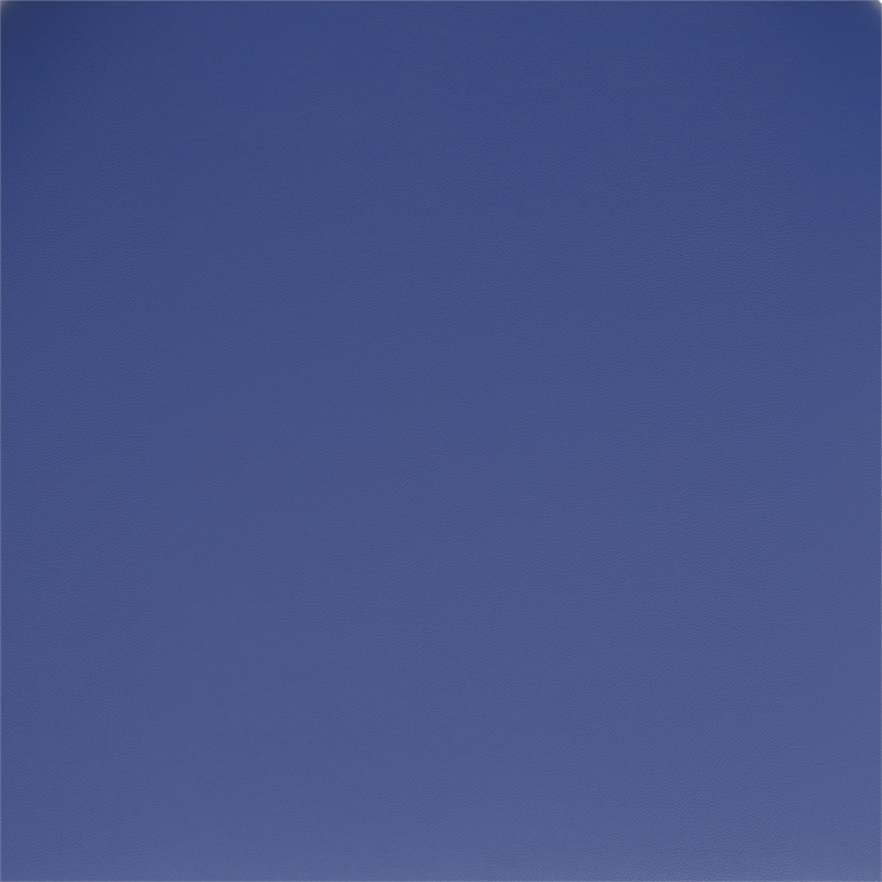 Commercial Metal Barstool with Vinyl Seat and Wood Boomerang Back-Blue/Natural