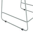 Stackable Sled Base Counter Stool with Vented Back and Footrest in Navy