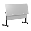 Commercial Nesting Flip Training Table with Steel Frame and T-Legs in Gray/Black