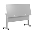 Commercial Nesting Flip Training Table with Steel Frame and T-Legs in Gray