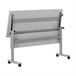 Commercial Nesting Flip Training Table with Steel Frame and T-Legs in Gray