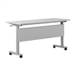 Commercial Nesting Flip Training Table with Steel Frame and T-Legs in Gray