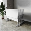 Commercial Nesting Flip Training Table with Steel Frame and T-Legs in Gray