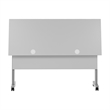 Commercial Nesting Flip Training Table with Steel Frame and T-Legs in Gray
