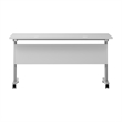 Commercial Nesting Flip Training Table with Steel Frame and T-Legs in Gray