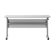 Commercial Nesting Flip Training Table with Steel Frame and T-Legs in Gray