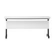 Commercial Nesting Flip Training Table with Steel Frame and T-Legs in White/Blk