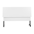 Commercial Nesting Flip Training Table with Steel Frame and T-Legs in White/Blk