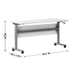 Commercial Nesting Flip Training Table with Steel Frame and T-Legs in White/Gray