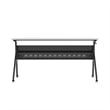 Commercial Nesting Flip Training Table with Steel Frame and Y-Legs in Gray/Black