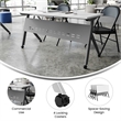 Commercial Nesting Flip Training Table with Steel Frame and Y-Legs in White/Gray