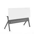 Commercial Nesting Flip Training Table with Steel Frame and Y-Legs in White/Gray