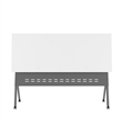 Commercial Nesting Flip Training Table with Steel Frame and Y-Legs in White/Gray