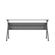 Commercial Nesting Flip Training Table with Steel Frame and Y-Legs in White/Gray