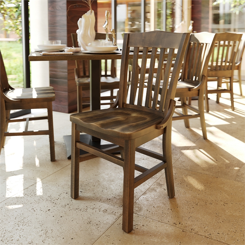 Flash Furniture Hercules School House Back Wooden Restaurant Dining Chair