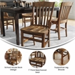 Flash Furniture Hercules School House Back Wooden Restaurant Dining Chair