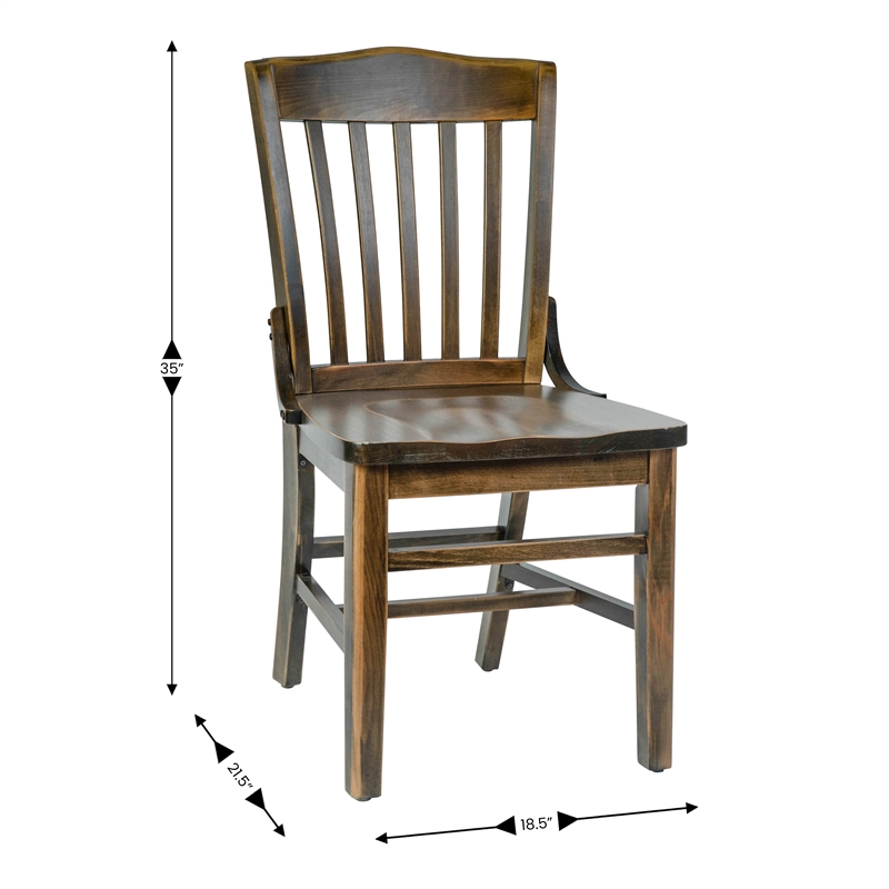 Flash Furniture Hercules School House Back Wooden Restaurant Dining Chair