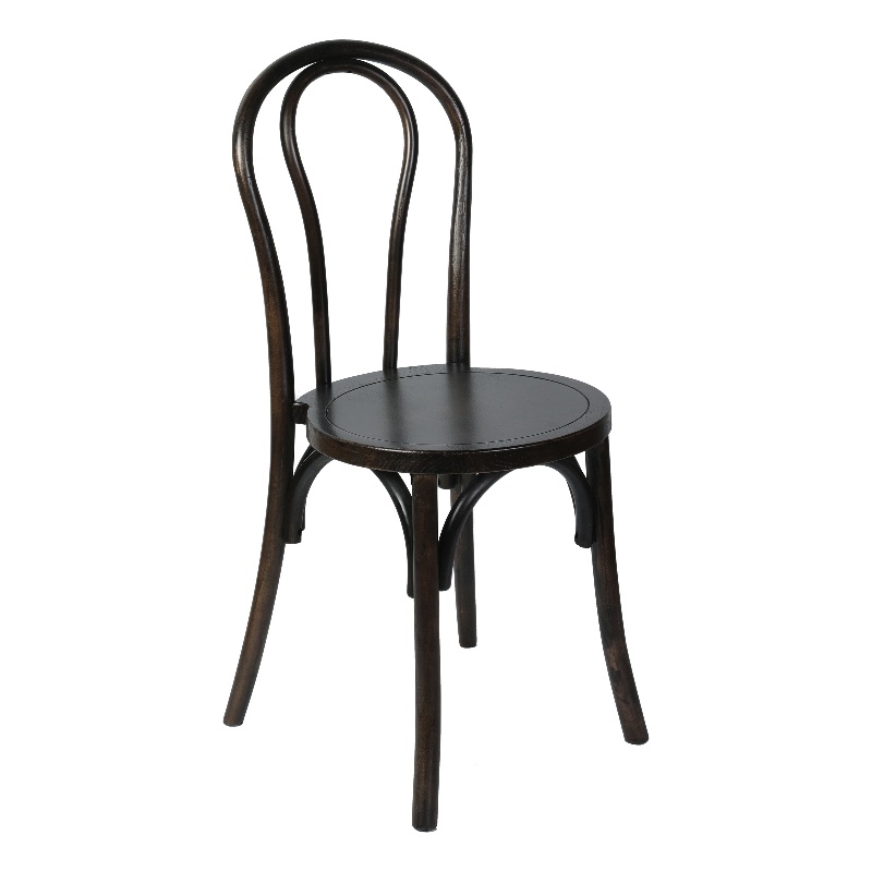 Thonet Solid Wood Stackable Dining Chair with Fixed Floor Glides in EA.