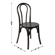 Thonet Solid Wood Stackable Dining Chair with Fixed Floor Glides in EA.