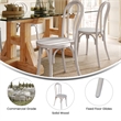Thonet Solid Wood Stackable Dining Chair with Fixed Floor Glides in White Wash