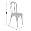 Thonet Solid Wood Stackable Dining Chair with Fixed Floor Glides in White Wash