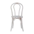 Thonet Solid Wood Stackable Dining Chair with Fixed Floor Glides in White Wash