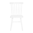 Windsor Style Commercial Solid Wood Spindle Back Dining Chairs in White-Set of 2