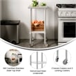 Commercial Stainless Steel 18 Gauge Work Table with Undershelf and Casters-24x18