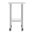 Commercial Stainless Steel 18 Gauge Work Table with Undershelf and Casters-24x36