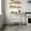 Commercial Stainless Steel 18 Gauge Work Table with Undershelf and Casters-24x36