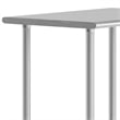 Commercial Stainless Steel 18 Gauge Work Table with Undershelf and Casters-24x36