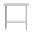 Commercial Stainless Steel 18 Gauge Work Table with Undershelf - 24x36
