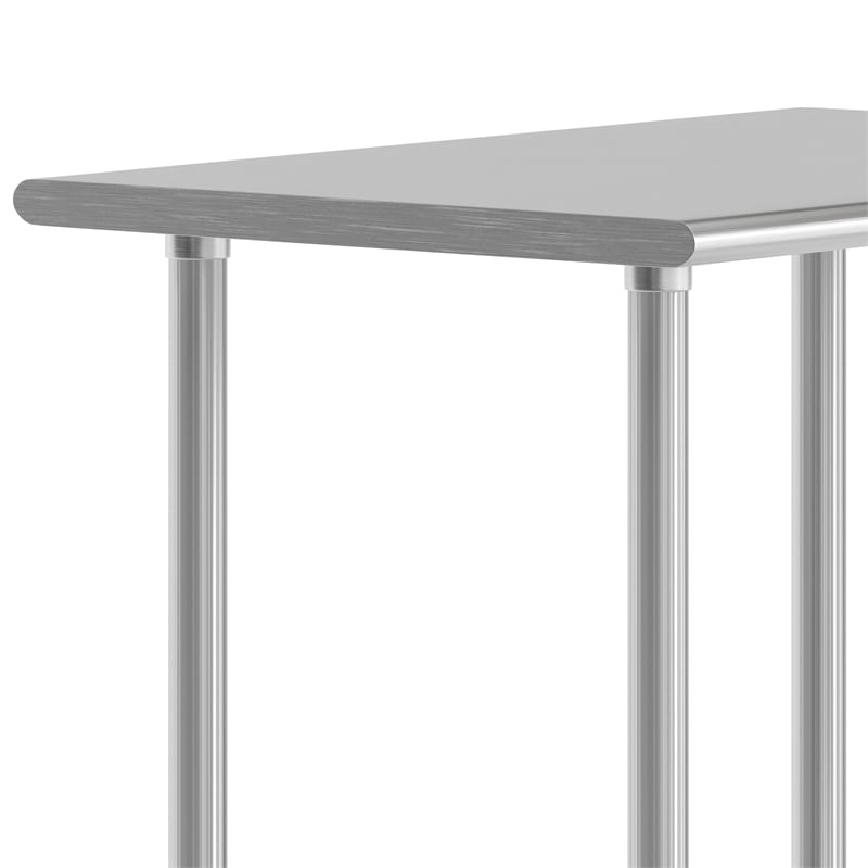 Commercial Stainless Steel 18 Gauge Work Table with Undershelf - 24x36