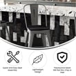 Indoor Counter Stool with Poly Resin Colorful Seat-Silver AQ Clear Coat/Black
