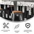 Indoor Counter Stool with Poly Resin Colorful Seat-Silver AQ Clear Coat/Teak