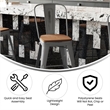 Indoor Counter Stool with Poly Resin Colorful Seat-Silver AQ Clear Coat/Teak