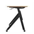 Commercial Nesting Flip Training Table with Steel Frame and Y-Legs in Walnut/Blk