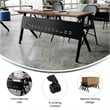 Commercial Nesting Flip Training Table with Steel Frame and Y-Legs in Walnut/Blk