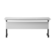 Commercial Nesting Flip Training Table with Steel Frame and T-Legs in Gray/Black