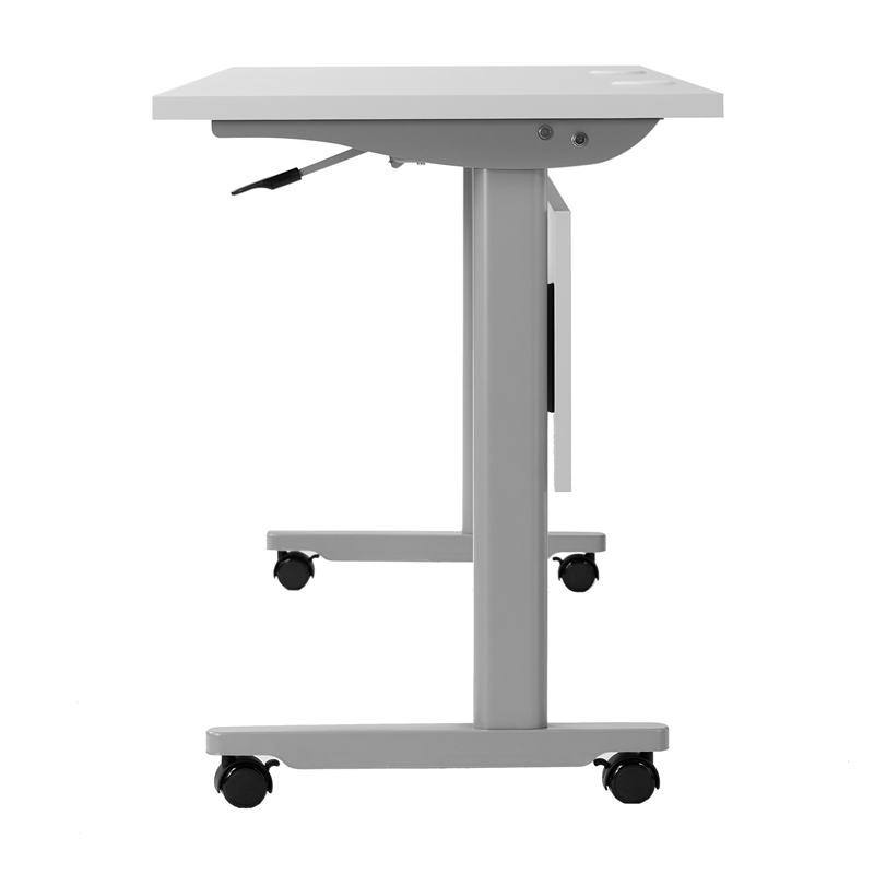 Commercial Nesting Flip Training Table with Steel Frame and T-Legs in Gray