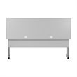 Commercial Nesting Flip Training Table with Steel Frame and T-Legs in Gray