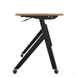 Commercial Nesting Flip Training Table with Steel Frame and Y-Legs in Walnut/Blk