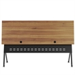 Commercial Nesting Flip Training Table with Steel Frame and Y-Legs in Walnut/Blk