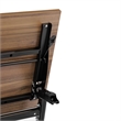 Commercial Nesting Flip Training Table with Steel Frame and Y-Legs in Walnut/Blk