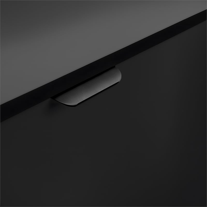 Commercial Grade 32 Gallon Wood Tray Top Trash Enclosure with Drop Hole-Black