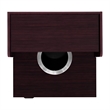 Commercial Grade 32 Gallon Wood Tray Top Trash Enclosure with Drop Hole-Mahogany