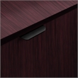 Commercial Grade 32 Gallon Wood Tray Top Trash Enclosure with Drop Hole-Mahogany