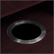 Commercial Grade 32 Gallon Wood Tray Top Trash Enclosure with Drop Hole-Mahogany