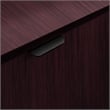 Commercial Grade 32 Gallon Wood Tray Top Trash Enclosure with Drop Hole-Mahogany