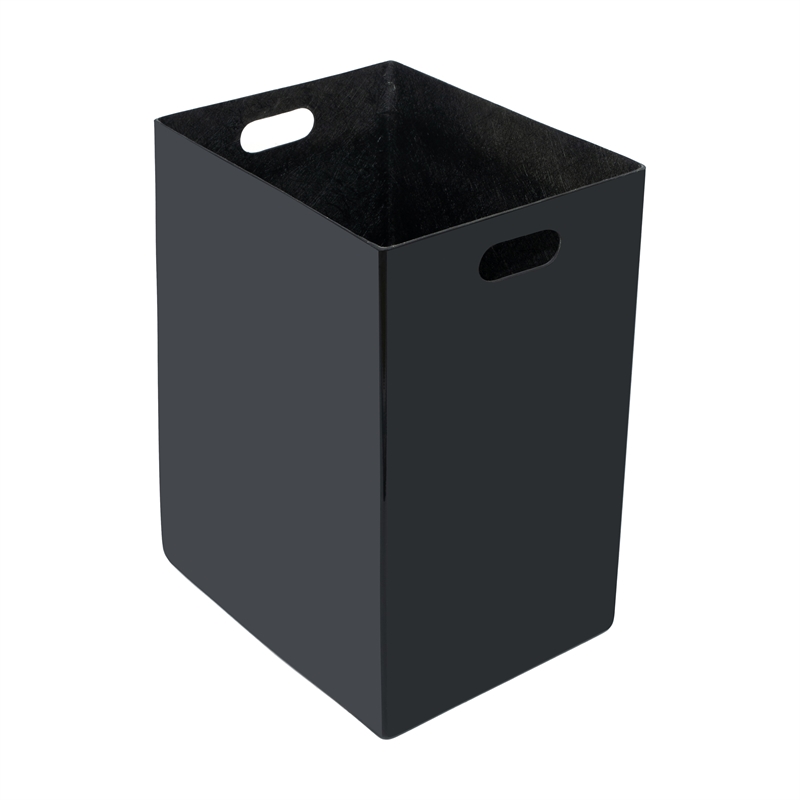 Commercial 31.4 GAL Steel Trash Can with Inner Bin Locking Access Door-BR/SIL